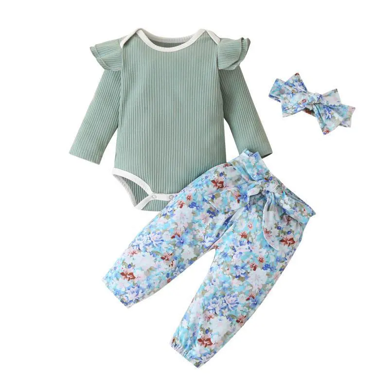 

Fashion Baby Girl Clothes Spring Autumn Baby Clothes Girls Sets Cotton Long Tops+Pants+Scarf 3 PCS Newbron Clothing 0-24 Months