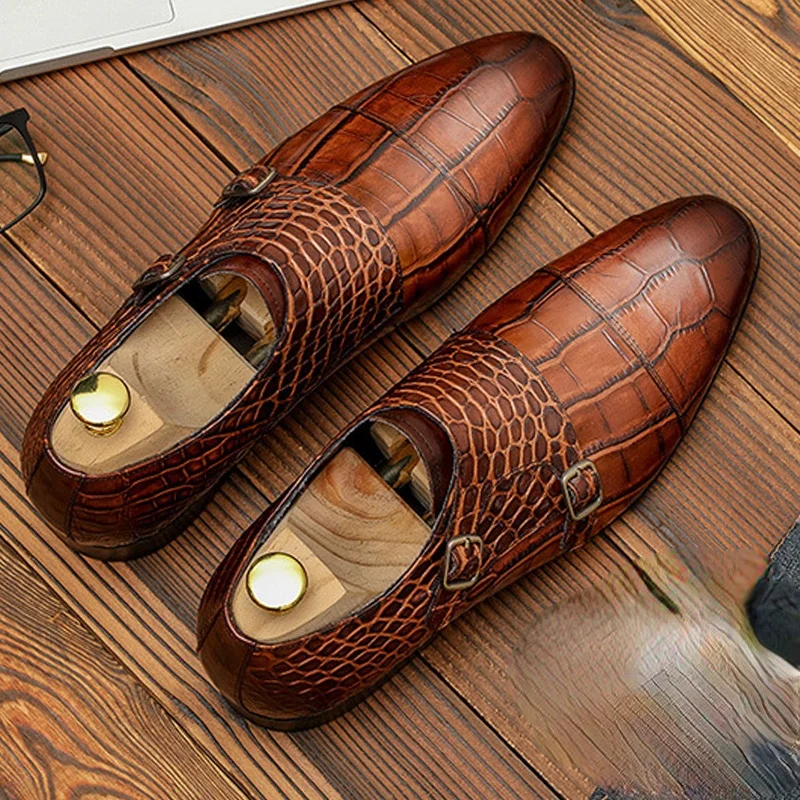 

Men genuine leather shoes business dress suit shoes men brand Bullock genuine leather black wedding mens shoes black brown 2020