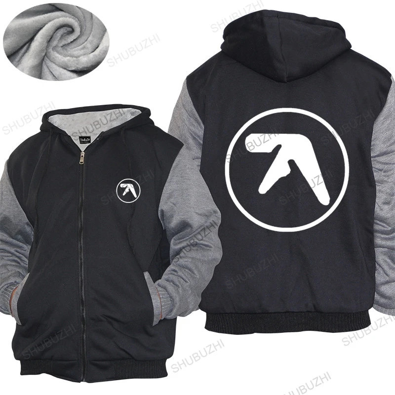 

Мужское зимнее хлопковое теплое пальто, свободные топы, Толстая Толстовка с двойным логотипом APHEX, техническая музыка, HARDCORE, Windows, толстовка ...