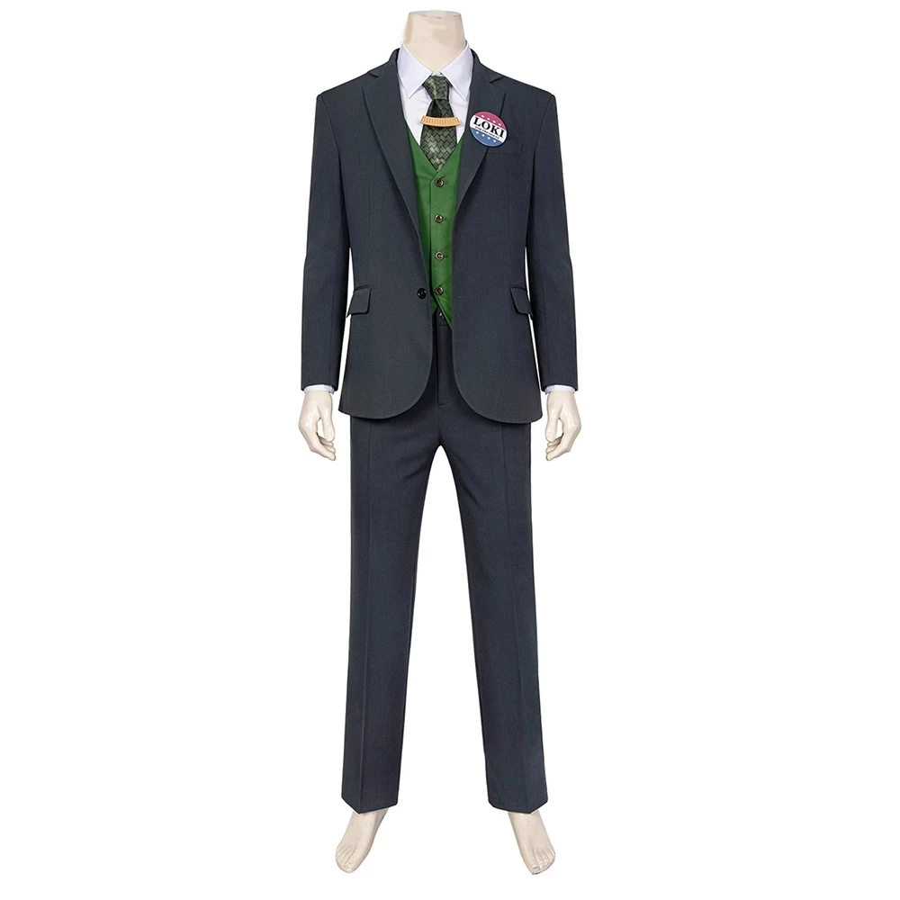 Костюм для косплея Loki 2021 Блейзер костюм наряд галстук шлем значок loki президента