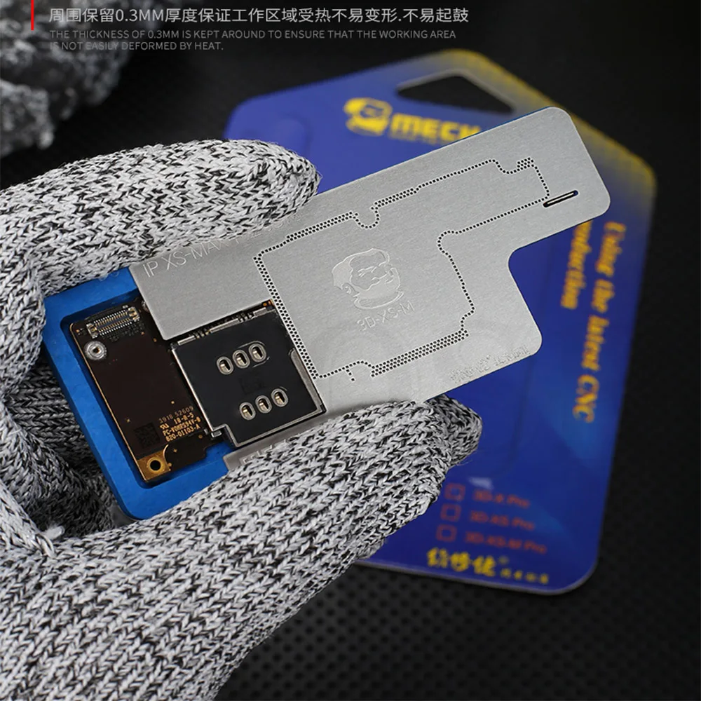 Трафарет для 3D BGA Reball трафарет с рифленой установкой жестяная платформа X/XS/XR/XS MAX