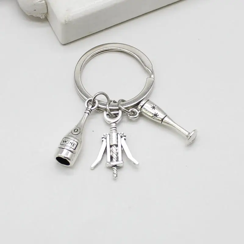 Брелок для винных бутылок и бокалов открывашка подвеска влюбленных вина модные