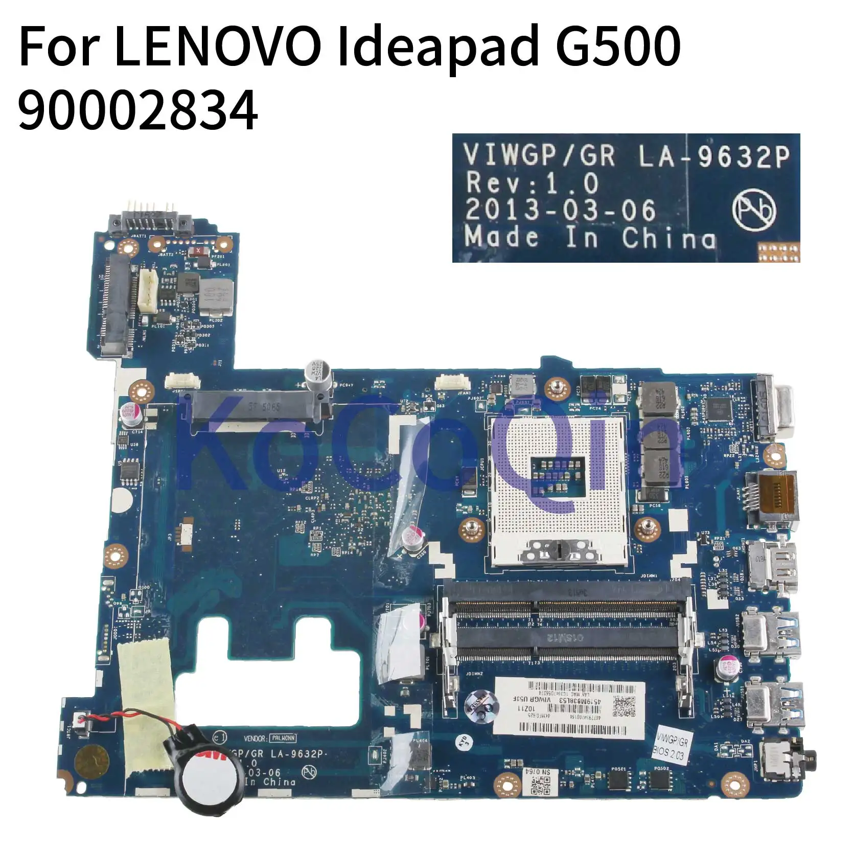 KoCoQin материнская плата для ноутбука LENOVO Ideapad G500 HM70 PGA989 материнская плата VIWGP/GR LA-9632P 90002834 SJTNV
