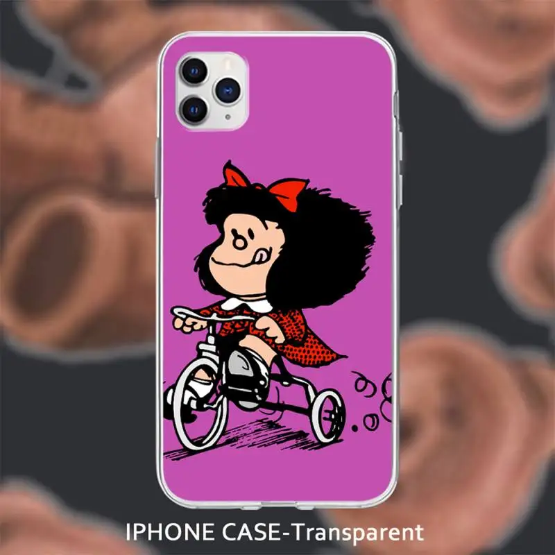 

Mafalda Beautiful TPU + PC soft case cover for iphone se 2020 6 6s 7 8 plus x xs max xr 11 12 pro max funda