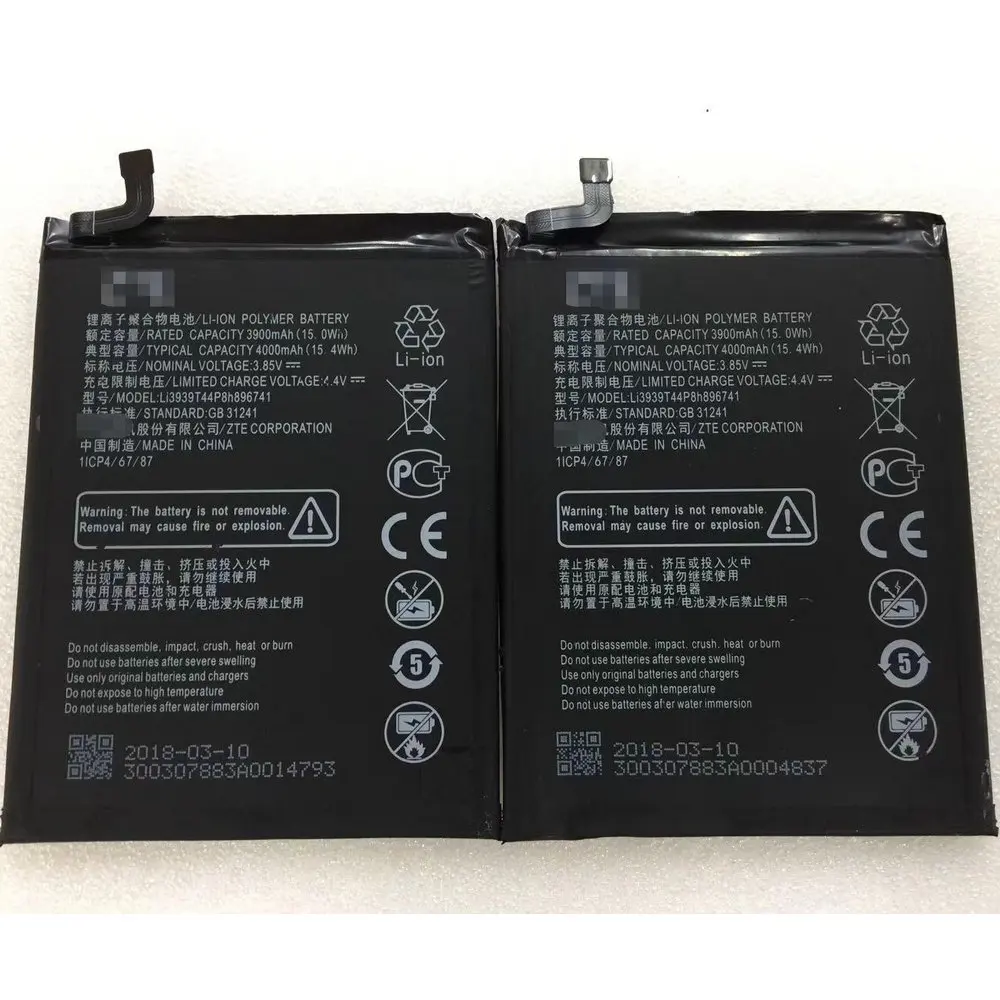

LI3939T44P8H896741 Original battery 4000mah for ZTE Blade Max View Z610DL Cellphone batteries+Number tracking