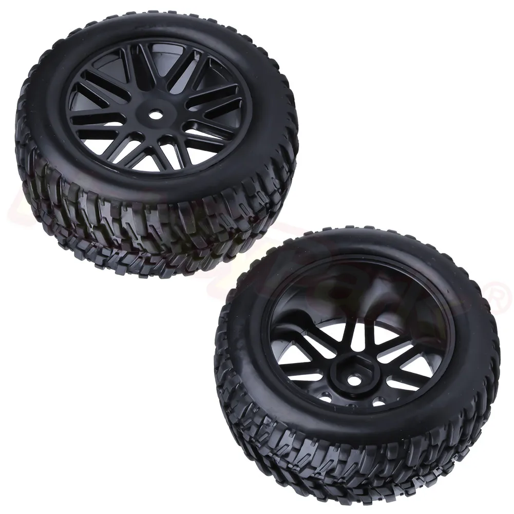 4 шт./лот резина 2 дюйма RC Rally шины для грузовиков и пластиковые ободы колеса
