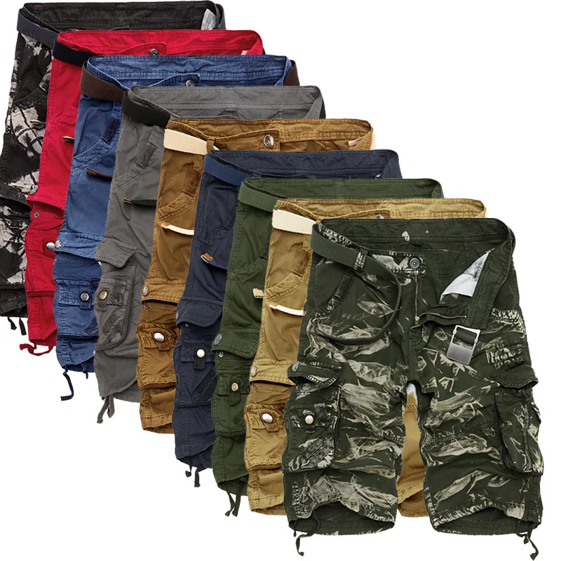 

Cargo Shorts Men Cool Camouflage Summer Hot Sale Cotton Casual Men Short Pants Brand Clothing Comfortable Camo Men Cargo Shorts