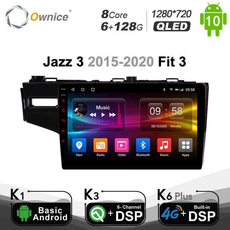 

Carplay 8-ядерный DSP Android 2020 DSP автомобильный DVD-плеер GPS-навигация для Honda Jazz 3 Fit 3 2015-128 4G LTE 4G + G мультимедийное радио