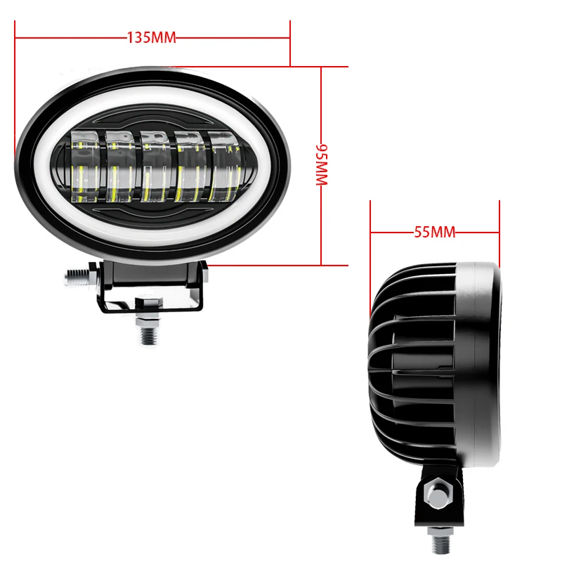 2 шт./1 шт. внедорожник 4WD овальные светодиодсветодиодный рабочие фары точечные