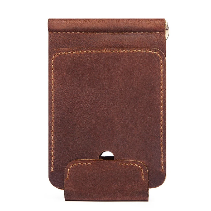 

Men Vintage Slim Bifold Wallet Money Clip Business Leather Cash ID Credit Card Holder