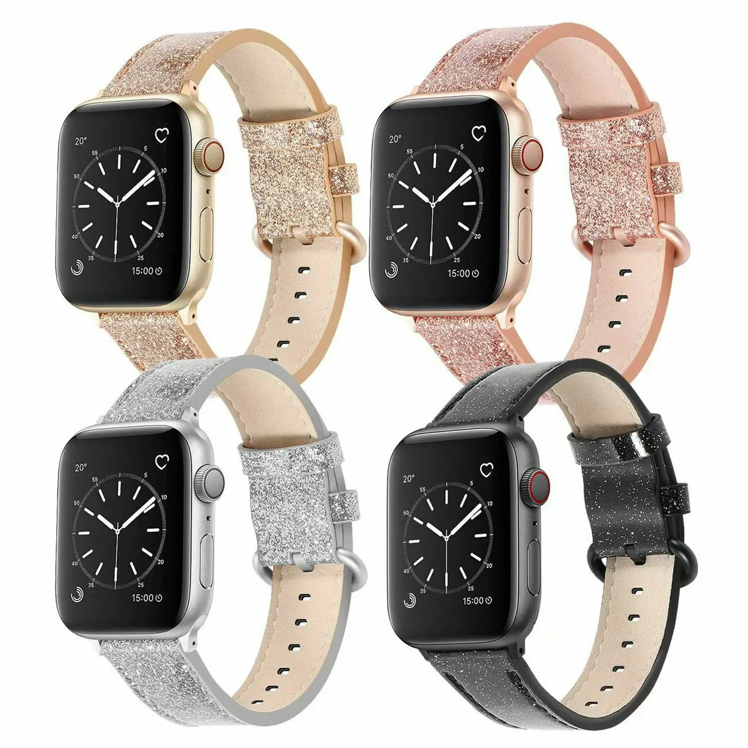 Ремешок кожаный с классической пряжкой для Apple Watch Series SE 6 5 4 3 2 1 44/40/42/38 мм