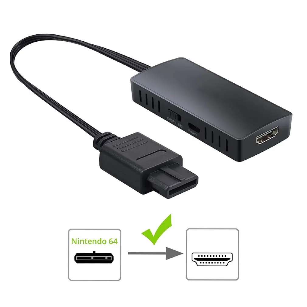 

N64 To HDMI-compatible Converter High Definition Link Cable For Nintend N64 / SNES Plug And Play 1080P Adapter