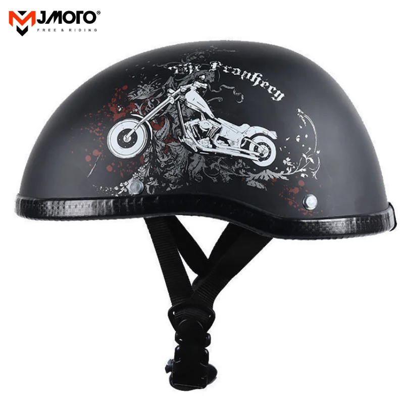 

Motorcycle Half Helmet Anti-Fall Retro Motorcycle Helmet Motocross Open Face Helmet Adult Unisex Scoop Helmet Cruiser Chopper