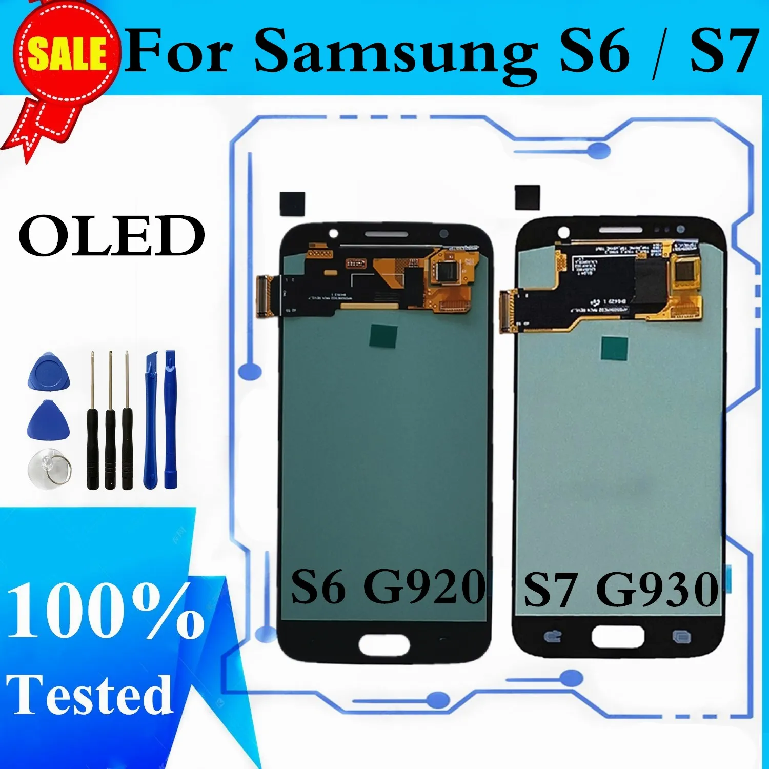 ЖК экран для Samsung Galaxy S6 SM G920 дисплей сенсорный дигитайзер S7 сменный дисплей|Экраны