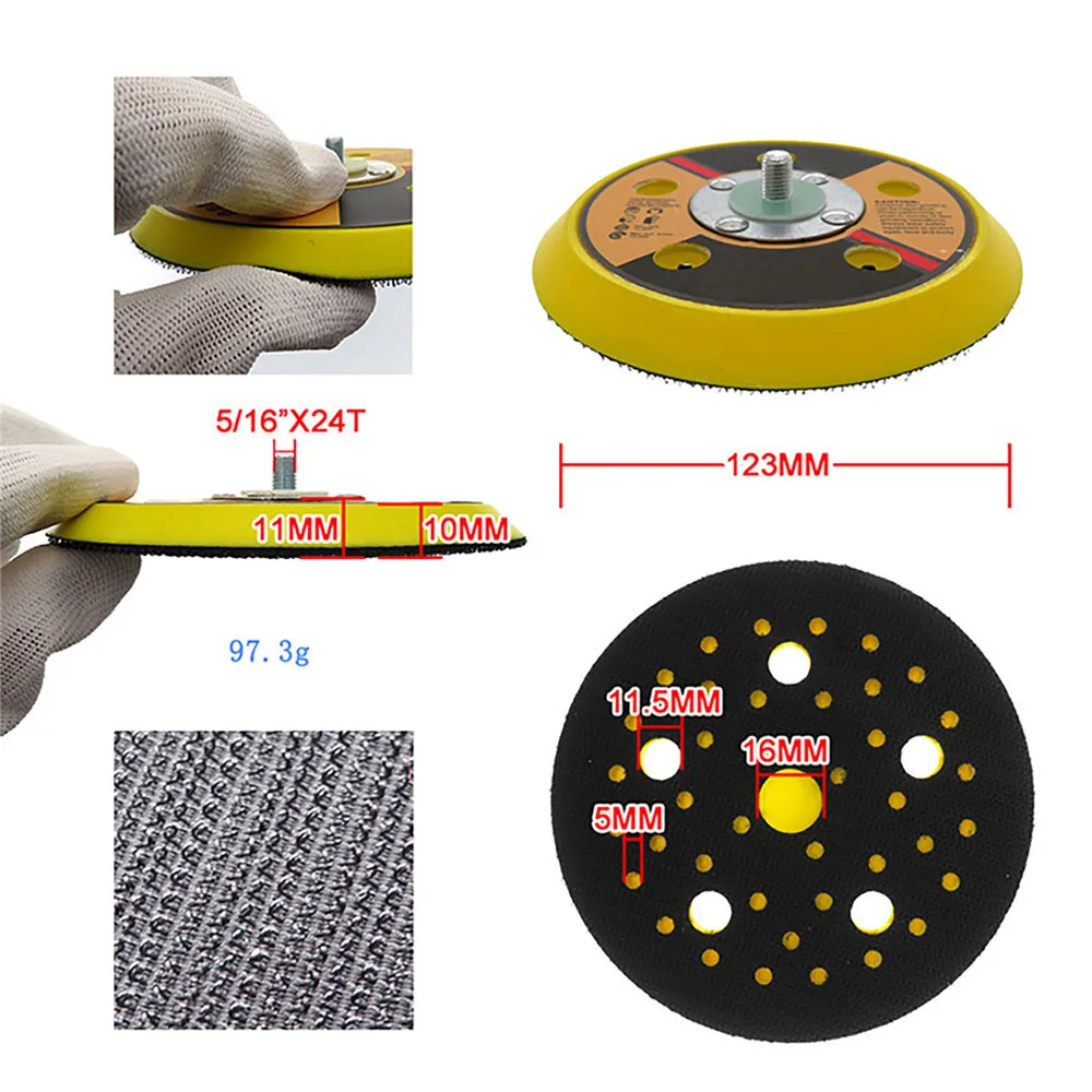 

high quality Sanding Pad Polishing Disc 8MM 1pcs 5 holes to 39 holes Orbital Sander Pad for Pneumatic Disc for Pneumatic