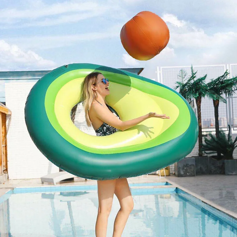 

165*130cm 2019 Summer New Inflatable Avocado Pool swimming toys Pool floats for adults Float Air Mattress Thickened PVC
