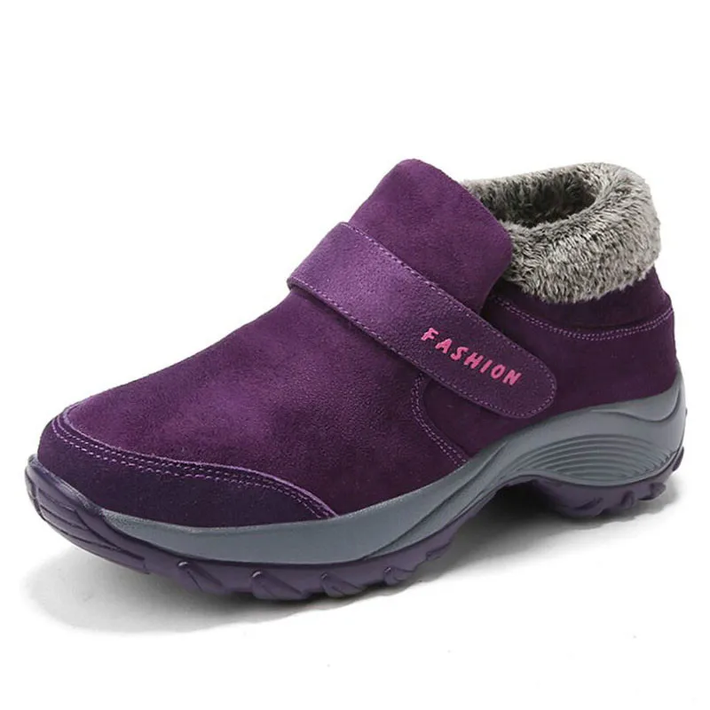 

Женские зимние ботинки Fad, теплые плюшевые ботильоны на платформе, водонепроницаемые ботинки на высоком каблуке для женщин, для зимы