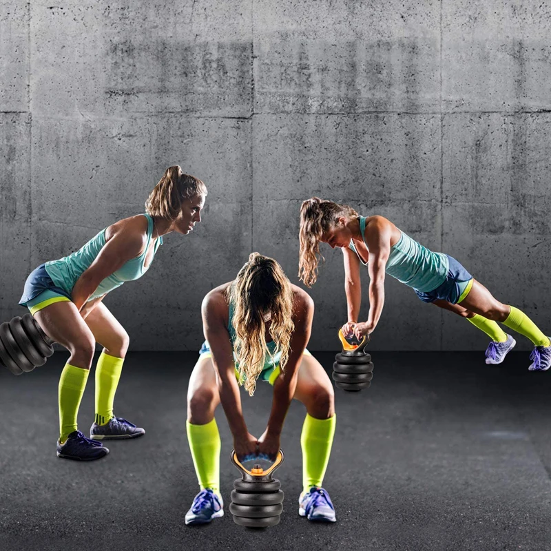 Регулируемая Ручка Гири для фитнеса использования с весовыми тарелками дома