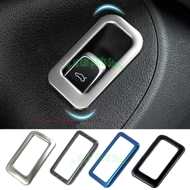 

Car styling Trunk Switch Buttons Decoration Cover Sitckers Trim for Au di Q5 2009-2018 Stainless Steel interior Auto accessories