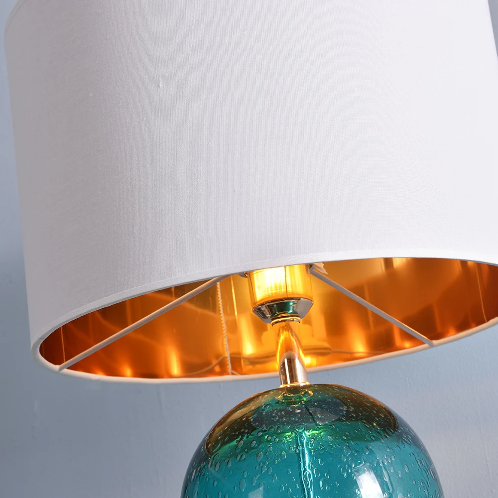 Большая Глянцевая Хрустальная настольная лампа светодиодная для спальни