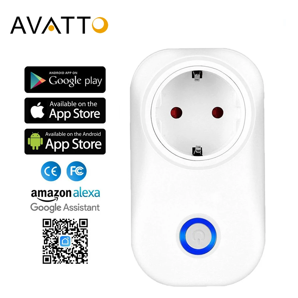 AVATTO 16A ЕС Wifi умная розетка с Alexa, Google home аудио приложение Беспроводное управление Умный Мопс розетка с Android ios Телефон