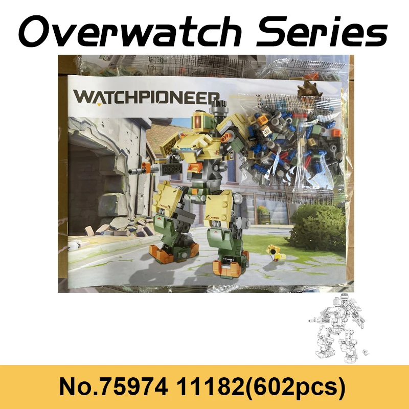 

602pcs OW Game Series Bastion Guardian Nini Video Games Robot Building Blocks Bricks Toys For Boy Birthday Gifts 75974 11182