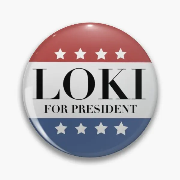 

Loki For President Button Design Soft Button Pin Collar Hat Jewelry Creative Fashion Clothes Lover Lapel Pin Funny Gift Cute