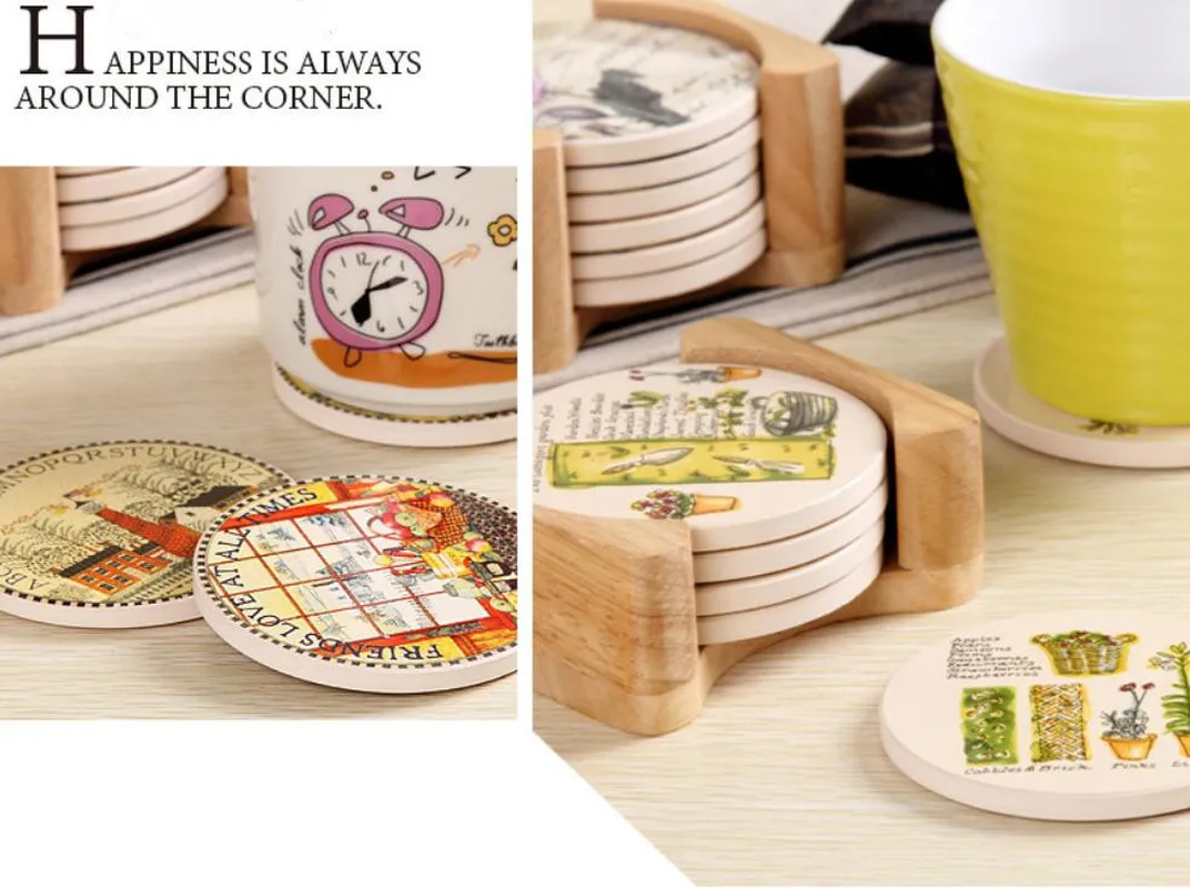 4 шт в европейском стиле обеденный стол кружка Нескользящая керамическая садовая