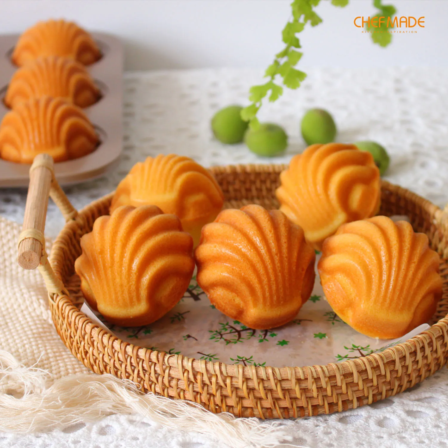 CHEFMADE Madeleine форма для выпечки тортов 12 полости с антипригарным покрытием