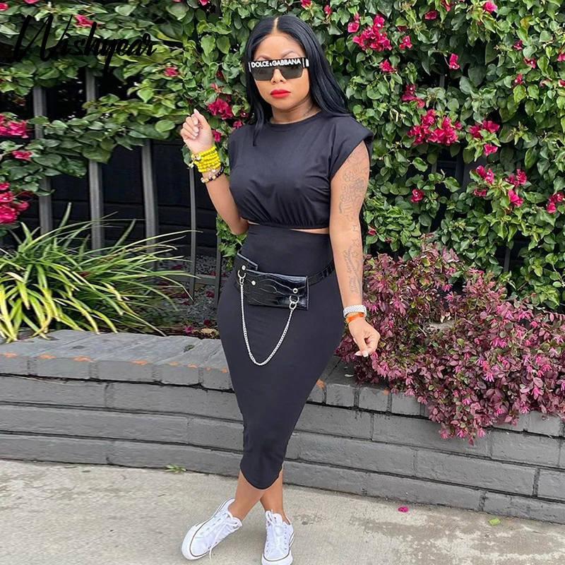 Пикантный комплект Wishyear из двух предметов для женщин летняя одежда укороченный