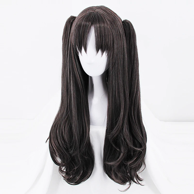 Tohsaka Rin парик Fate Grand Order косплей парик Fate Stay Night Косплей волосы Tohsaka Rin черные длинные волнистые женские волосы+ парик шапка