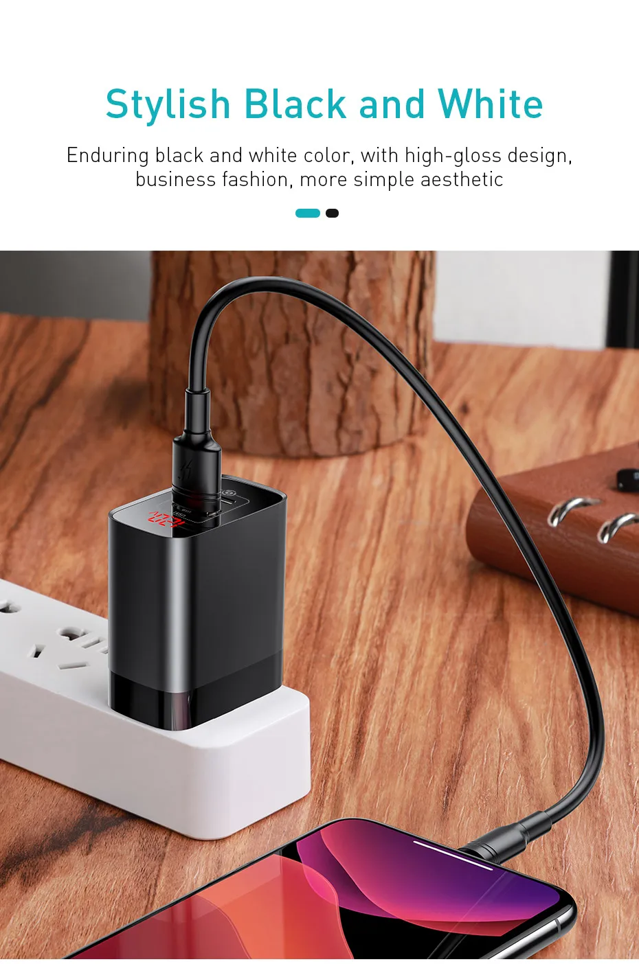 Baseus светодиодный дисплей USB зарядное устройство для мобильного телефона адаптер питания для iPhone samsung xiaomi настенная Быстрая зарядка розетка США вилка универсальная