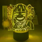 Лампа с 3d-изображением аниме Моя геройская Академия крест мое телохимико Тога 3D светильник с управлением через смартфон 16 цветов праздвечерние чная атмосфера