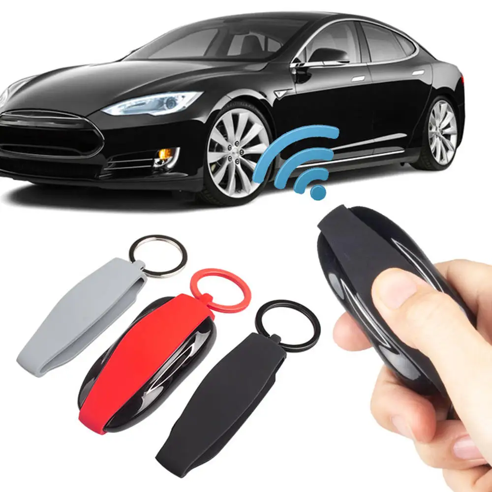 Силиконовый резиновый защитный чехол-брелок для ключа Tesla Model S | Автомобили и