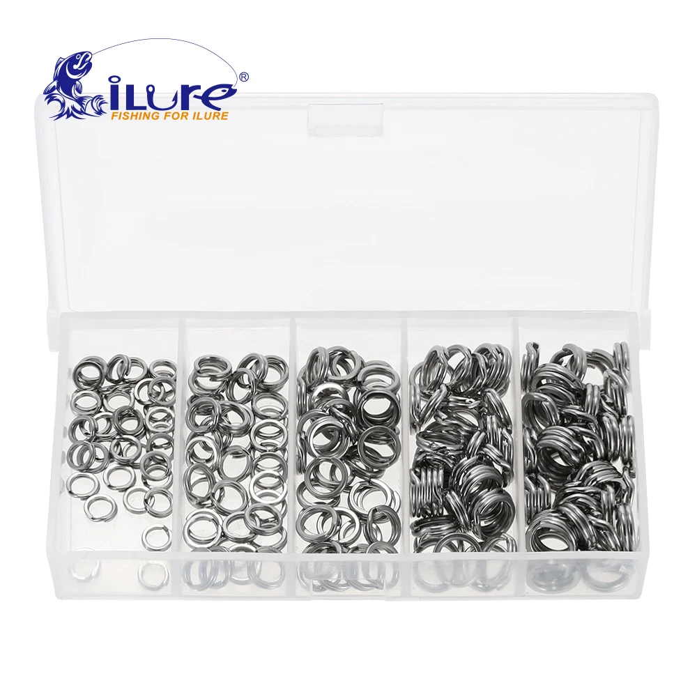 Набор рыболовных сплит колец из нержавеющей стали 200 шт. соединительное кольцо