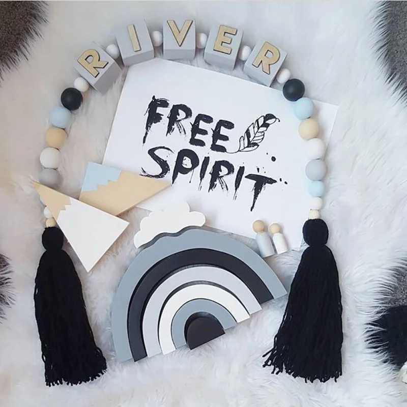 Красочные деревянные радужные строительные блоки для фотосъемки креативный