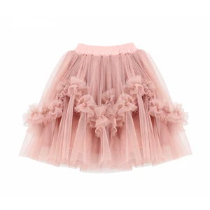 От 2 до 14 лет Детская одежда розового и черного цветов и желтая юбка из мягкого фатина с оборками Pettiskirt Лето мини юбка-пачка, юбка-пачка для девочек на день рождения, вечерние