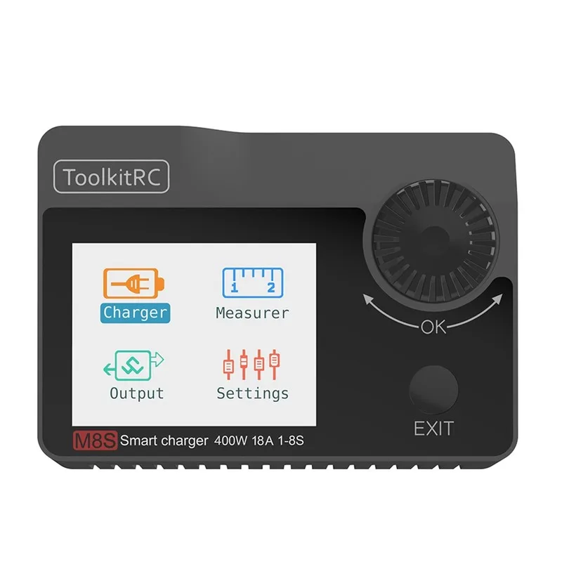 ToolkitRC M8S 400 Вт 18A Цвет экран баланс зарядное устройство Dis зарядное устройство для 1-8S Lipo LiHV жизнь Лев NiMh батарея PB