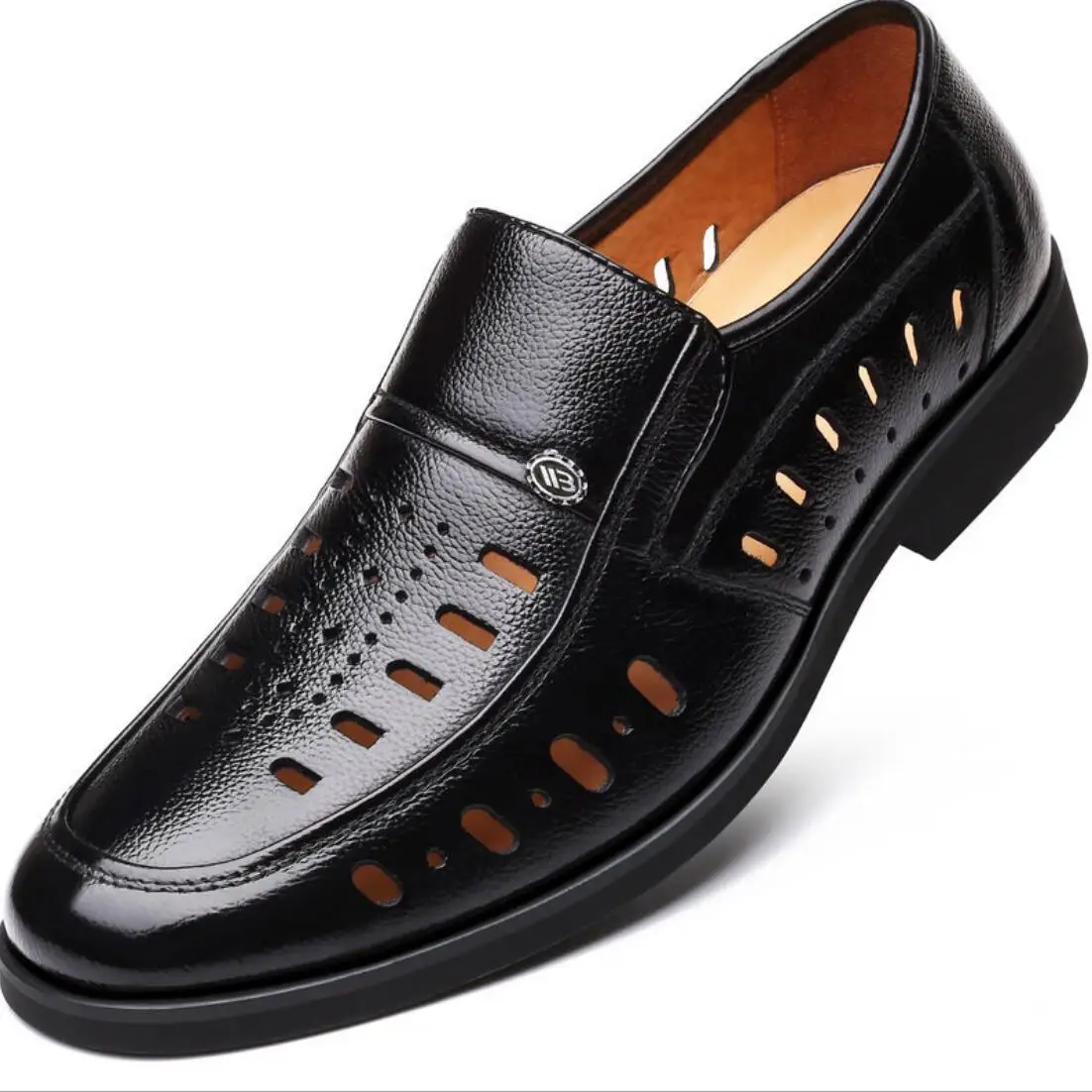 Мужские кожаные босоножки Koovan летние мужские сандалии кожаная Рабочая обувь с