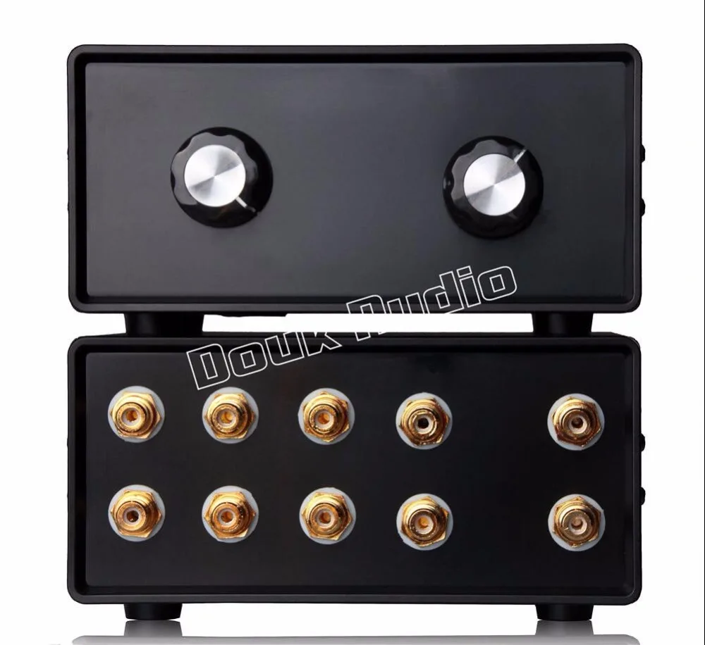 

Douk Audio Mini Stereo 4-IN-1-OUT RCA Signal Input Audio Splitter/Switcher Volume Controler Free Shipping