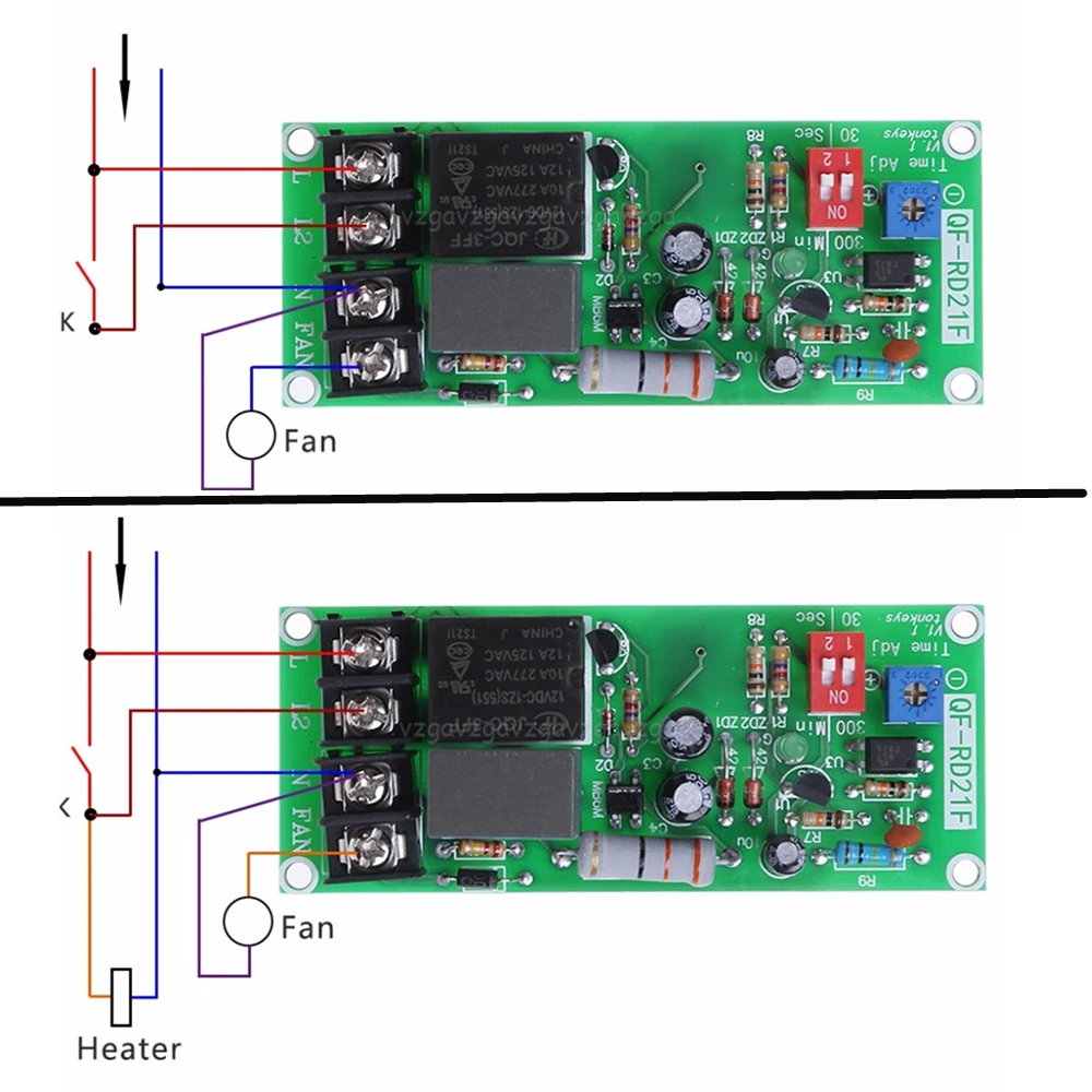 AC100V 220V регулируемый таймер Управление триггерный релейный модуль задержка