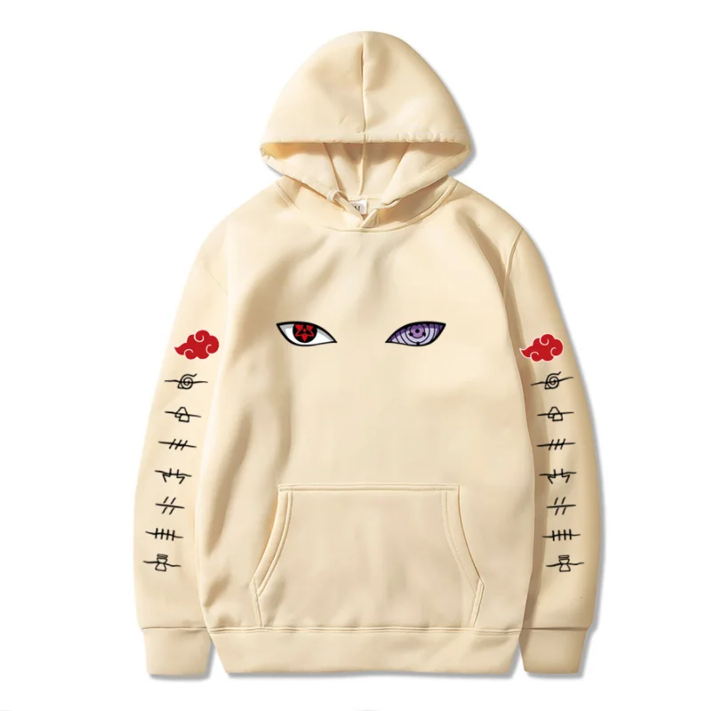 

Sweatshirt Akatsuki Cloud Symbols Print Hoodies Japan Anime Streetwear Men Women Oversized Pullover Harajuku Personality Hoody