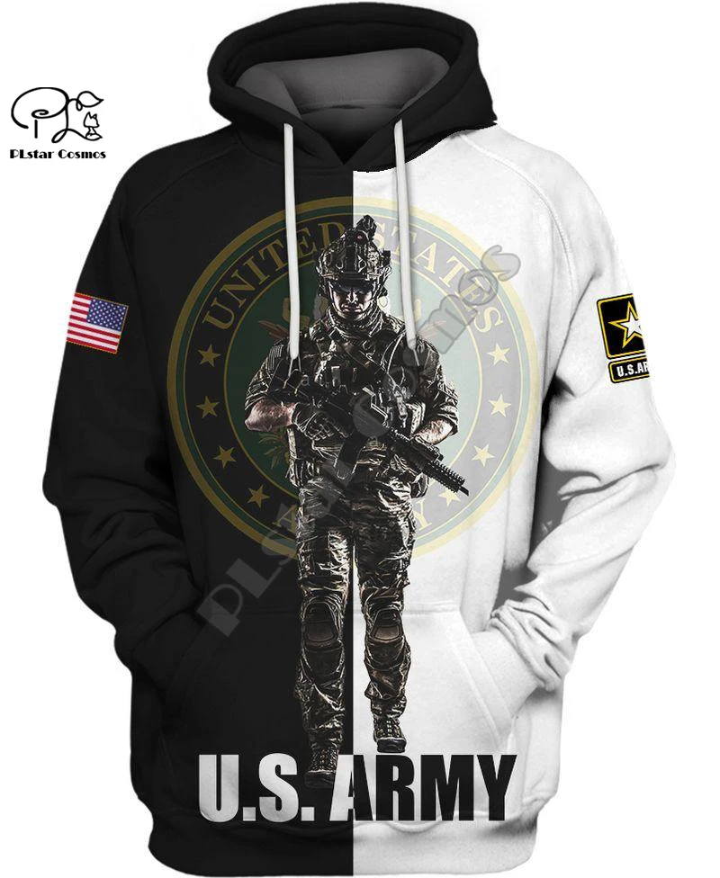 

PLstarCosmos 3DPrint Newfashion Army Veteran Art Casual Harajuku Streetwear Unisex Men/Women Funny Hoodies/Sweatshirt/Zip StyleB