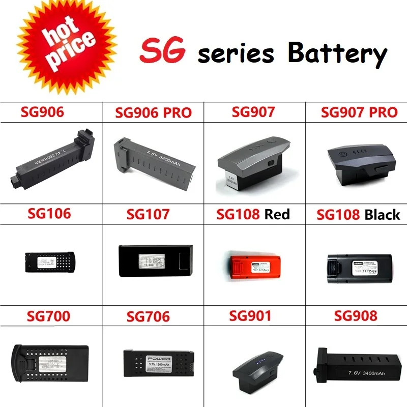 Оригинальный аккумулятор для (SG106 SG107 SG900 SG800 SG900-S SG706 )Sg906 Pro 2 SG907 RC Quadcopter игрушки