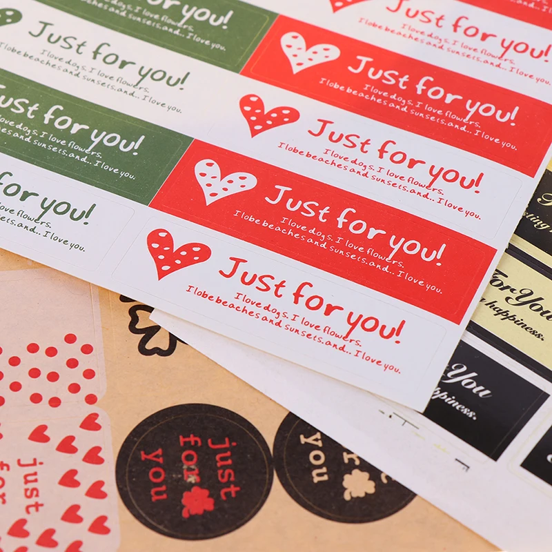 

10 sheets "just for you" Seal Sticker DIY Multifunction gift sealing label
