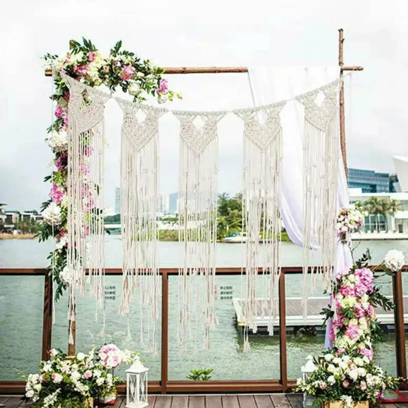 Макраме стене висит Boho Chic чешские домашний геометрический художественный Декор