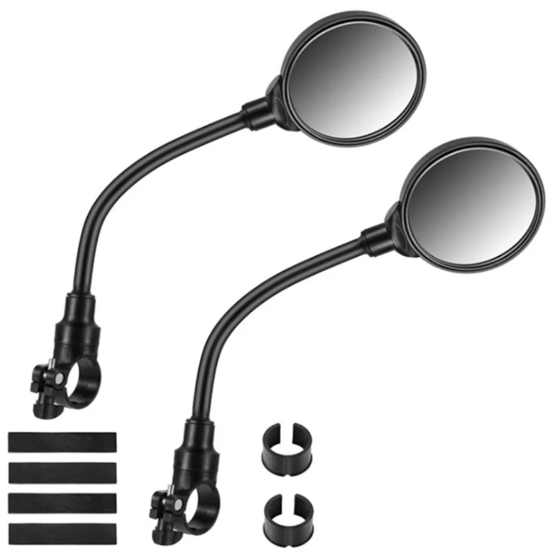 

2021 New Bicycle Rearview Mirror Angle 360° Adjustable Handlebar Mount Safety Mirror