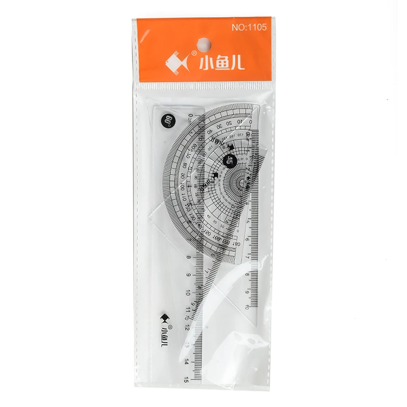 4pcs/set Kawaii Cartoon Straight Triangle Ruler Protractor Drafting Drawing School Office Supplies | Канцтовары для офиса и