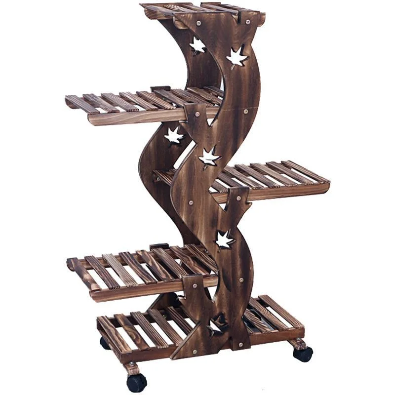 

Para Garden Shelves Escalera Decorativa Madera For Varanda Suporte Flores Rack Outdoor Flower Stand Dekoration Plant Shelf