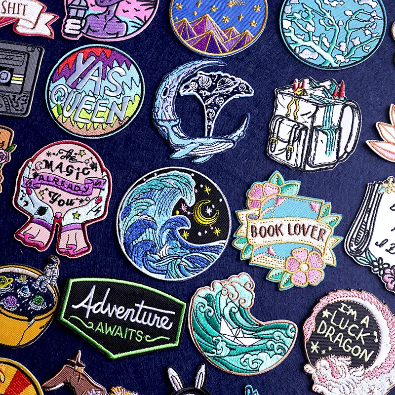 

Cartoon Outdoor Patch DIY Stickers Embroidered Patches Patches On Clothes For Clothing Alien Patch For T-Shirts Applique Sewing